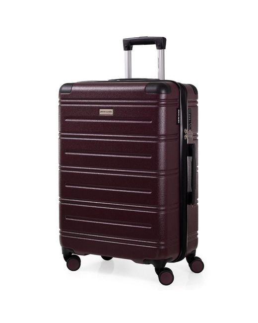 Pierre Cardin Purple Lyon Hard Shell Suitcase Travel Luggage