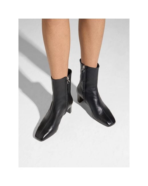 Aeyde Black Millie Bt Ankle Heeled Boots