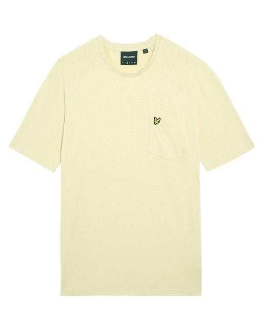 Lyle & Scott Yellow Raglan T-Shirt for men