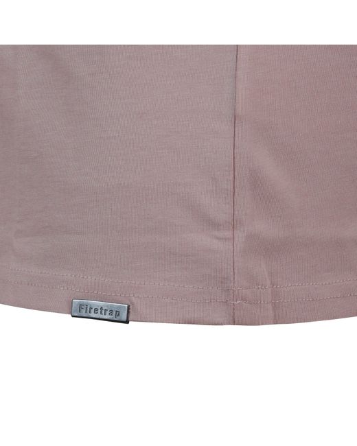 Firetrap Pink Trek T Shirt for men