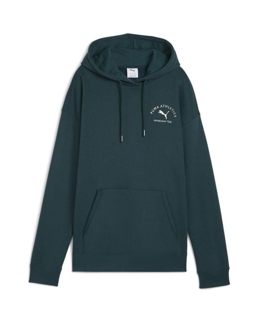 PUMA Green Class Relaxed Overhead Tech Fleece Hoodie