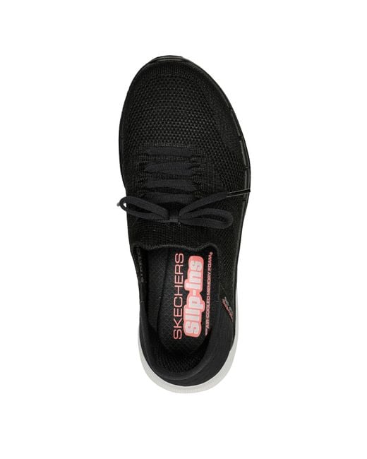 Skechers Black Slip On Trainers