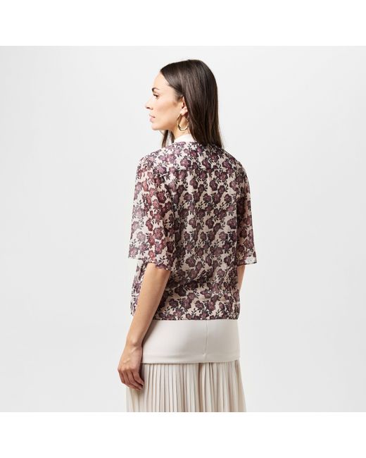 French Connection Multicolor Fc Elyse Short-Sleeve Blouse