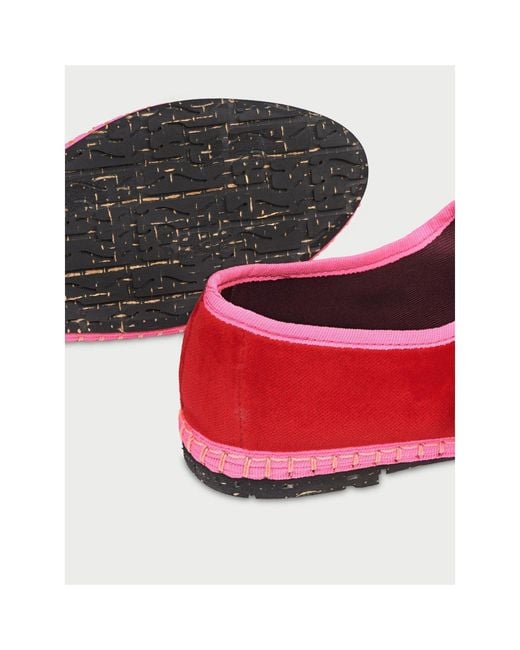 Flabelus Red Aurelie Velvet Mary Jane