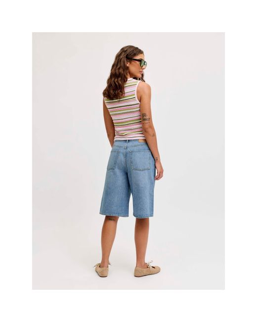 JJXX Blue Long Denim Shorts