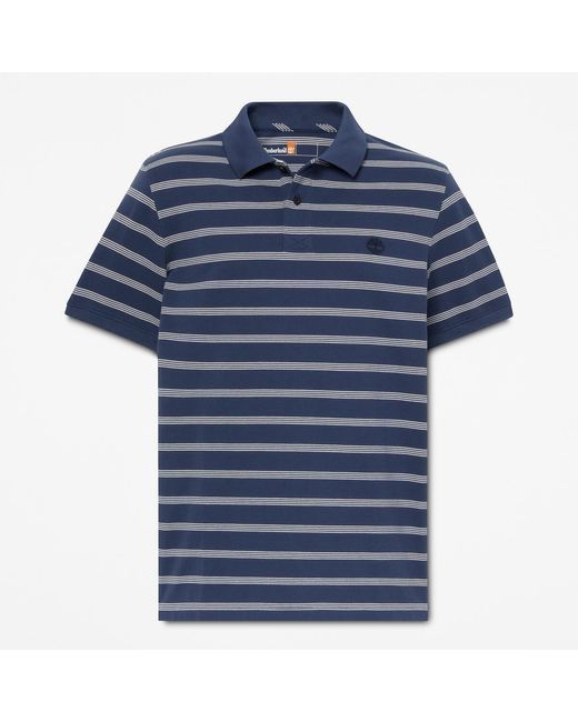 Timberland Blue Short Sleeve Polo Shirt for men