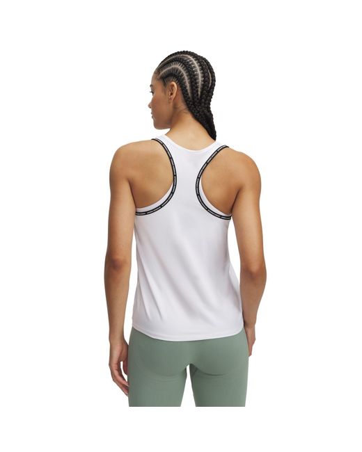 Under Armour White Ua Tech Knockout Sleeveless Tank