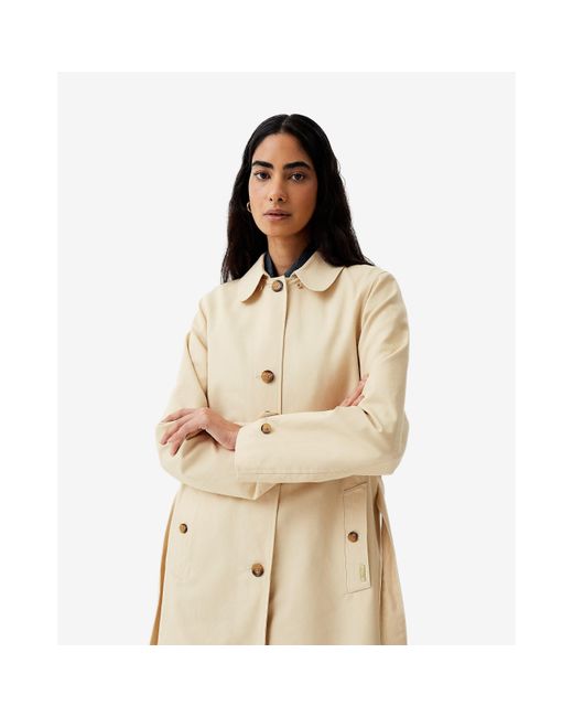 Hunter Metallic Keltie Water-Resistant Cotton Detachable Cape Trench Coat