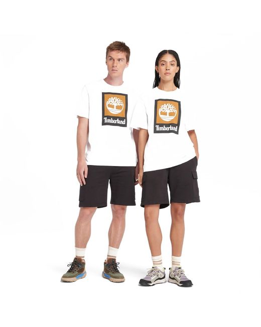 Timberland Metallic Stack Logo Cotton Short-Sleeve T-Shirt for men