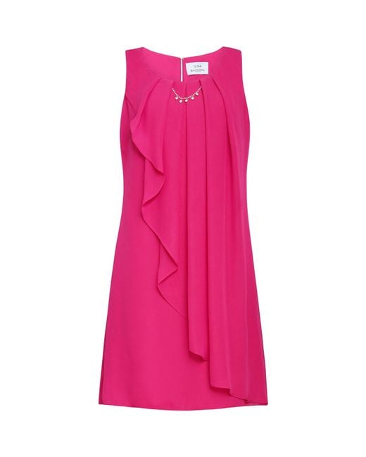 Gina Bacconi Pink Clarissa A-Line Dress