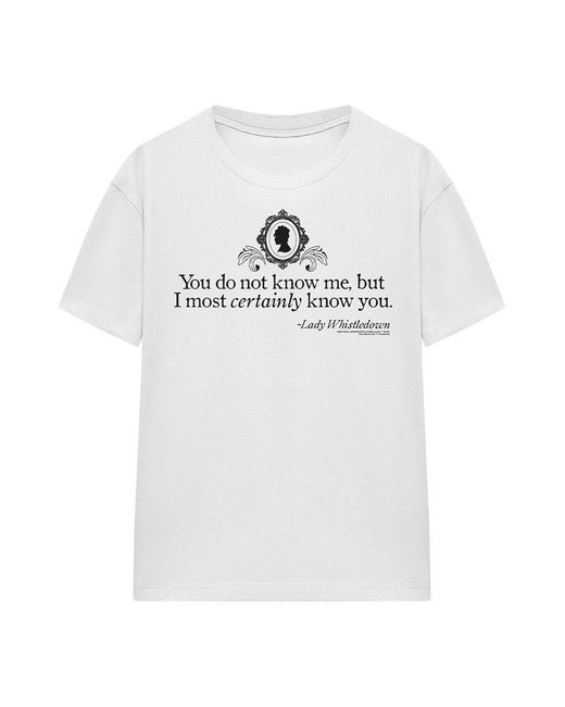 Bridgerton White You Do Not Know Me T-Shirt