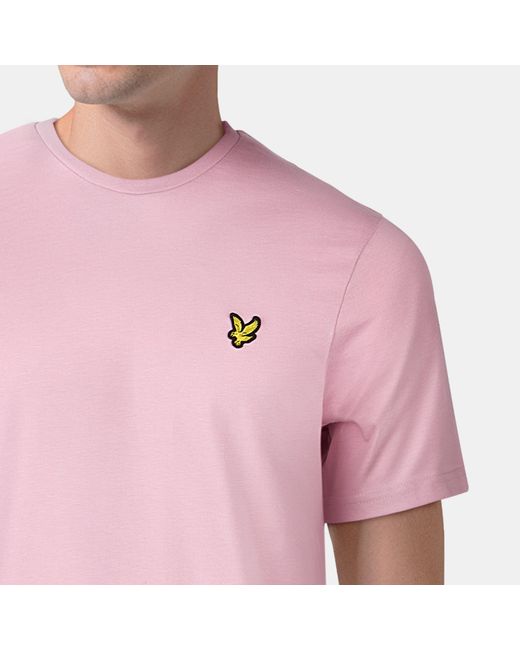 Lyle & Scott Pink Basic Logo T Shirt for men
