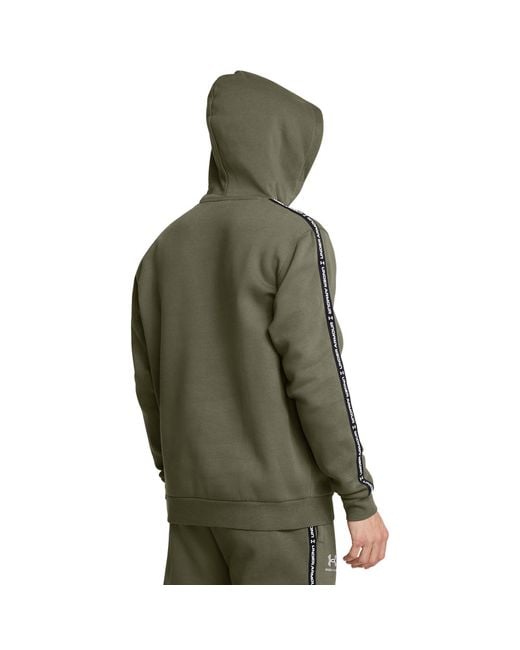 Under Armour Green Icon Fleece Taping Hoodie for men