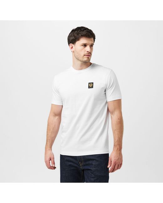 Belstaff White Phoenix Cotton Short Sleeve T-Shirt for men