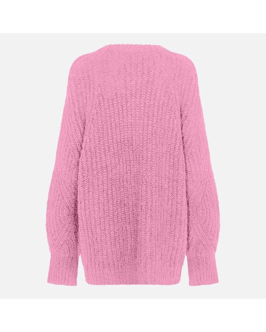 ROTATE BIRGER CHRISTENSEN Pink Knitted Logo Sweater