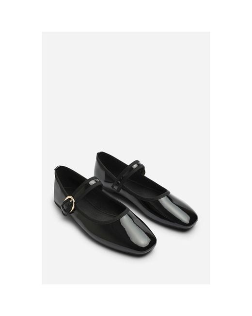 Where's That From Brown Where's Mary Jane Ballet Flats With Buckle Detail