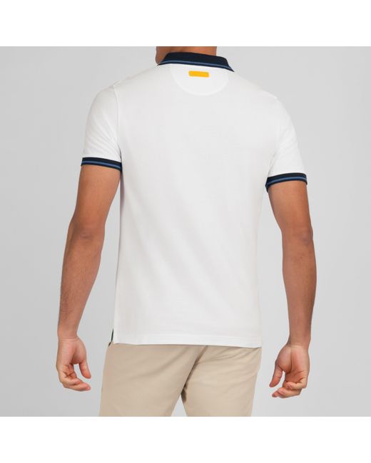 Eden Park White Short-Sleeved Polo Shirt for men
