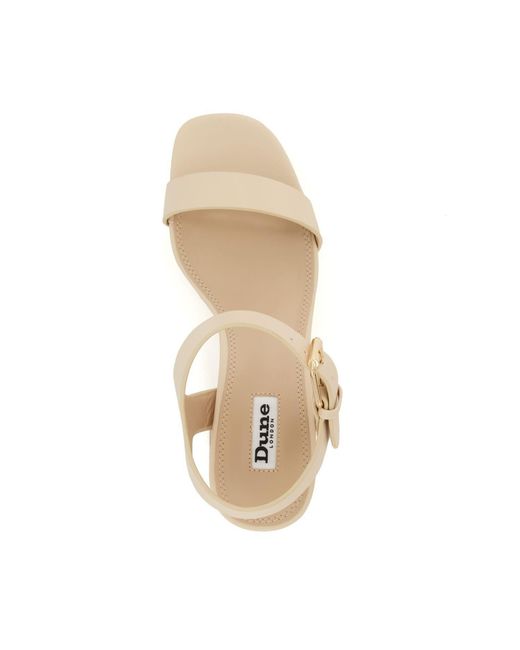 Dune White Jarell Platform Sandals Size 7