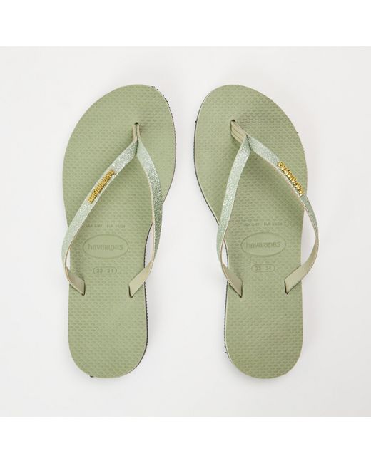 Havaianas Green Hav. You Shine Ballet Rose Flip Flops