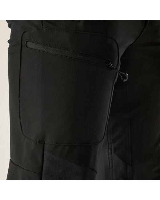 Regatta Black Prolite Softshell Stretch Trousers for men