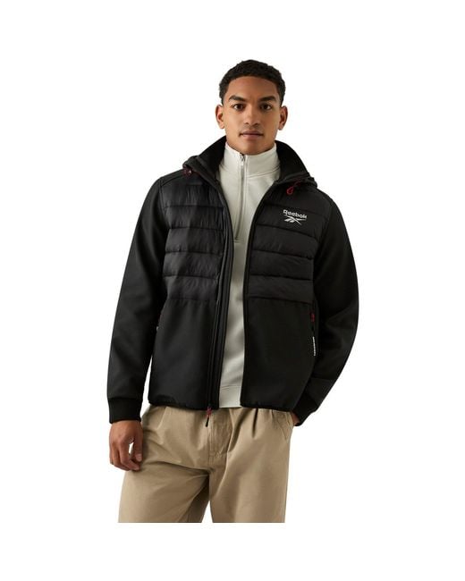 Reebok Black Water-Resistant Rain Anorak for men