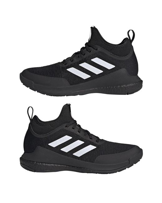 Adidas Black Crazyflight Mid Indoor Court Trainers