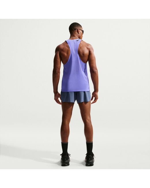 Nike Purple Short Sleeve Performance Running Top for men