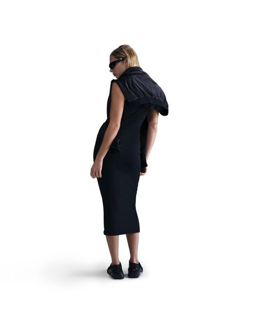 Nike Black Chill Knitted Mini Rib Tank Bodycon Dress