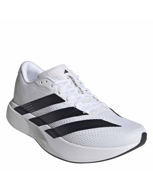 Adidas White Adizero Pacer for men