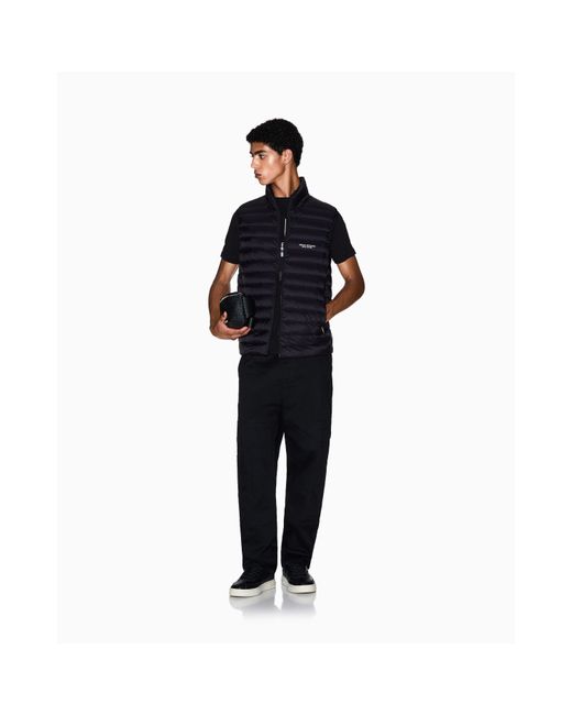 ARMANI EXCHANGE Blue Down Gilet for men