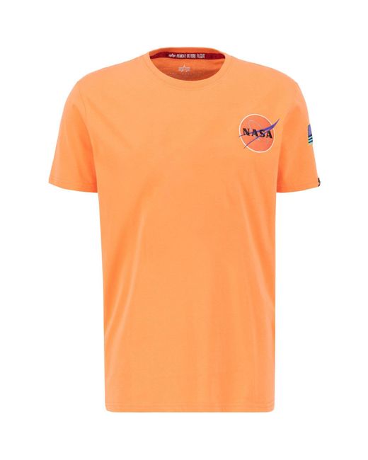 Alpha Industries Orange Space Shuttle T for men