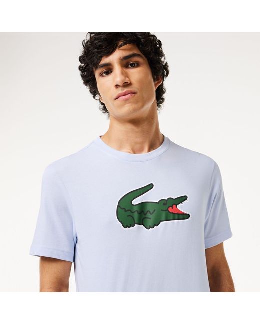 Lacoste White Ultra Dry Xxl Logo Sport T-Shirt for men