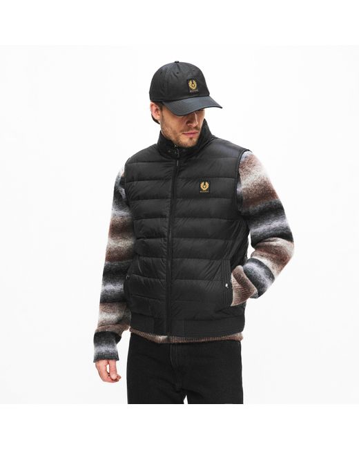 Belstaff Black Circuit Water Resistant Duck Down Sleeveless Gilet for men