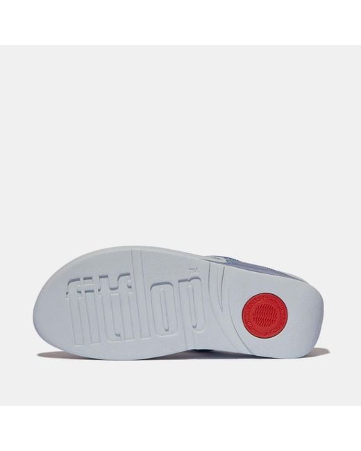 Fitflop Blue Lulu Crystal Toe-Post Sandals