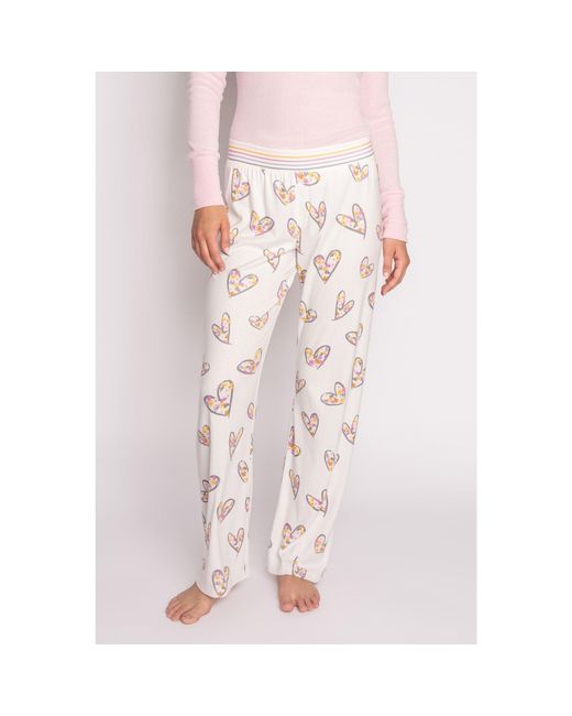 Pj Salvage Pink A Heart Full Of Daisies Pant