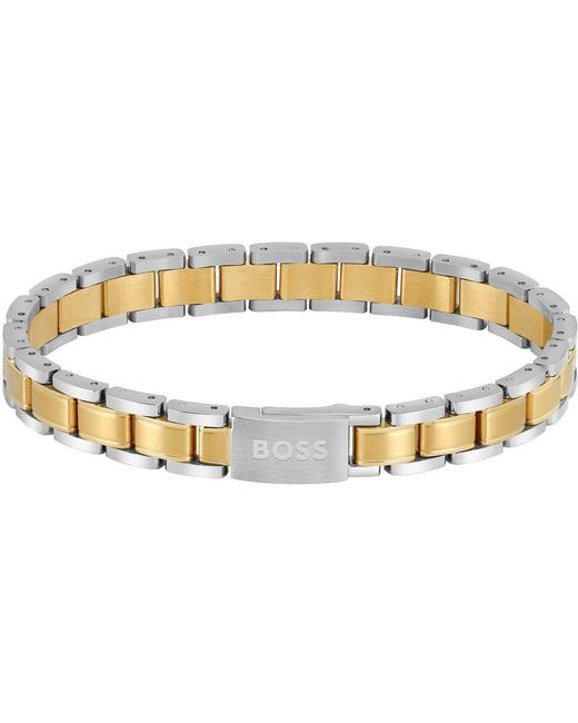 Boss Metallic Gents Metal Link Essentials Bracelet for men