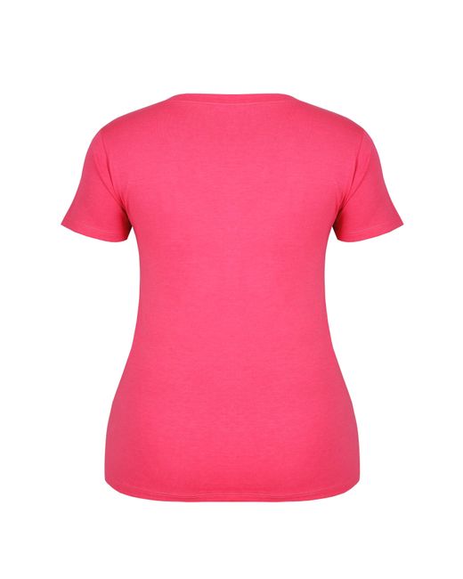 Slazenger 1881 Pink Ladies V Neck Tee Shirt