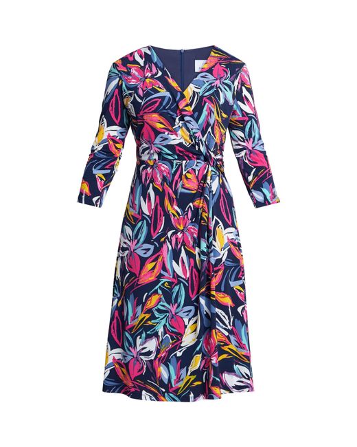 Gina Bacconi Blue Carmel Jersey Wrap Dress