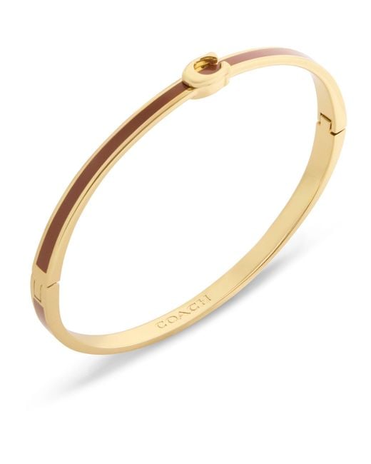 COACH Metallic C Hinge Bangle