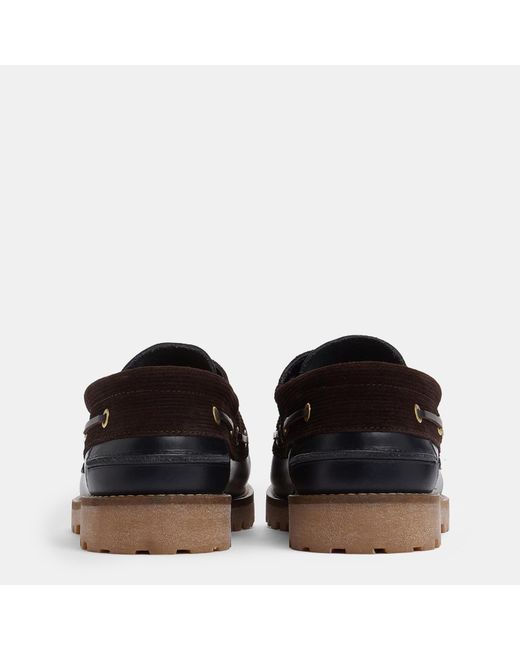 Barbour Black Deck Boat Shoes for men