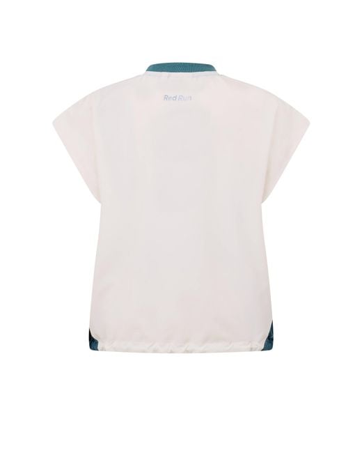 Red Run White Skyline Windbreaker Top