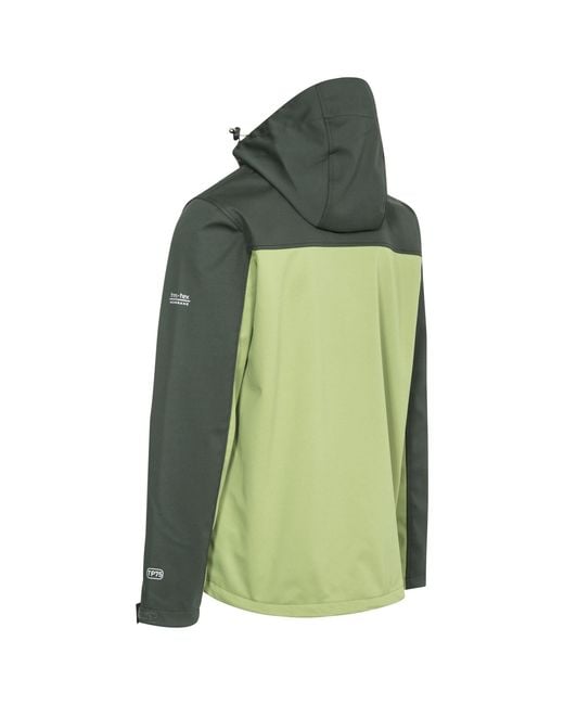 Trespass Green Palin Weather-Resistant Streamlined Fit Softshell Jacket for men