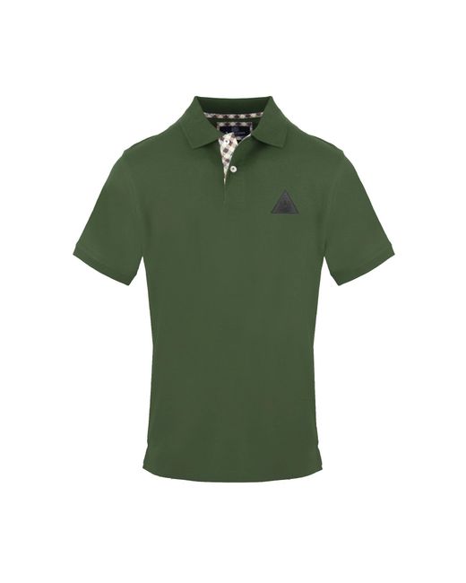 Aquascutum Green Polo Short Sleeve Polo Shirt for men