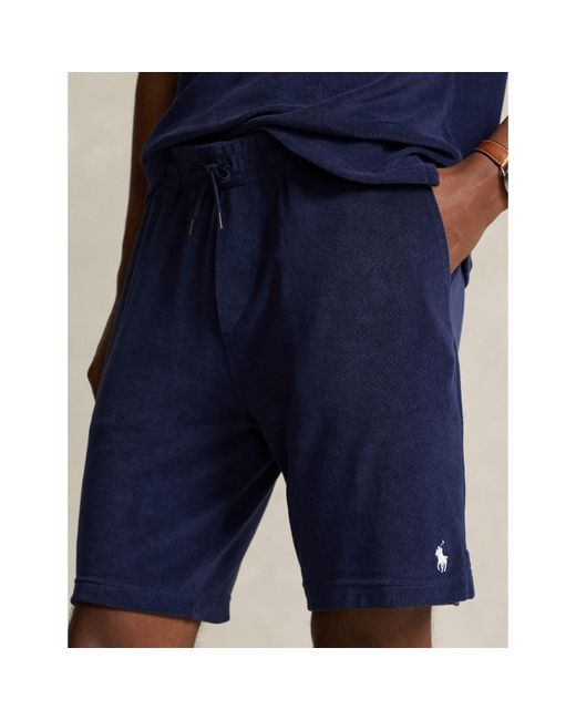 Polo Ralph Lauren Blue Logo Jersey Shorts for men