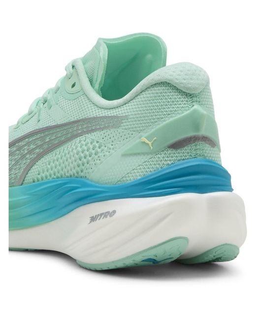 PUMA Green Deviate Nitro 3 Fade Road Running Shoes