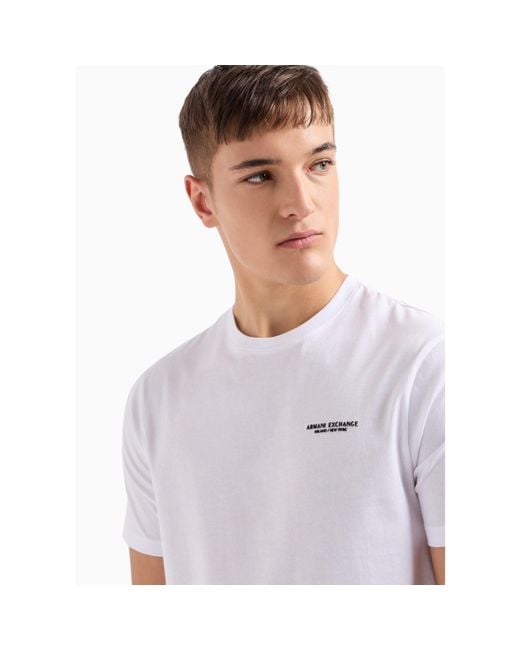 ARMANI EXCHANGE White T91 Logo T Shirt for men