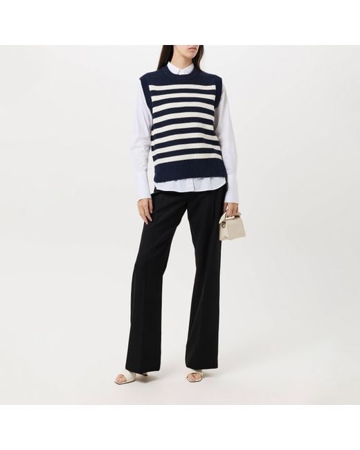 Finery London Blue Lexi Knitted Sweater Vest