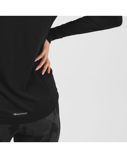Karrimor Black Longsleeve 1/4 Zip Top Ladies