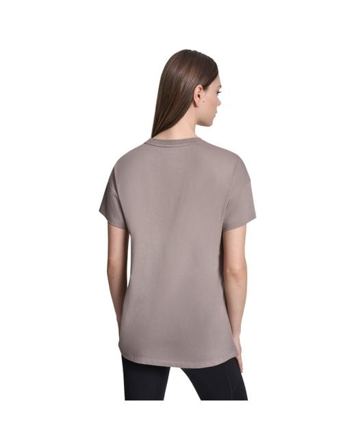 DKNY Gray Logo Rhin Tee Ld62