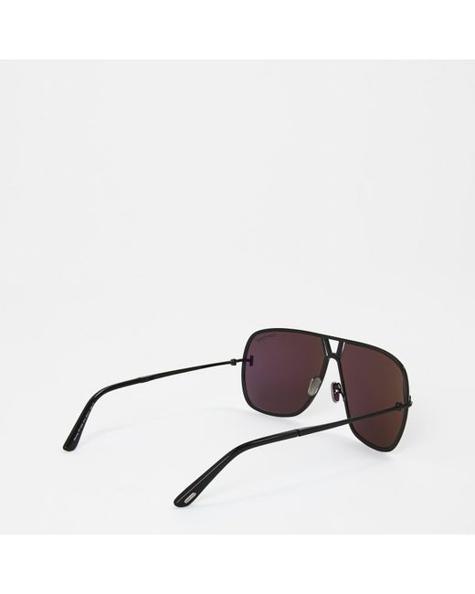 Tom Ford Gray Navigator Aviator Sunglasses for men